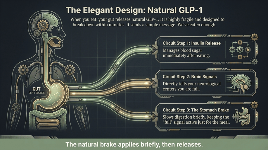 Natural GLP-1 Secretion and Stomach Brake Pathway
