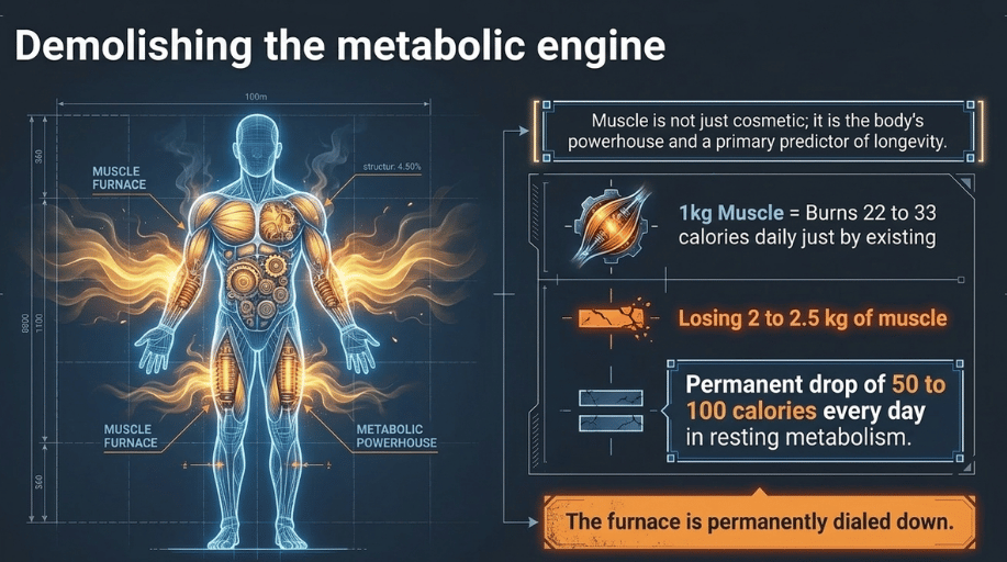 Slow Metabolism and Metabolic Slowdown After Ozempic Muscle Loss