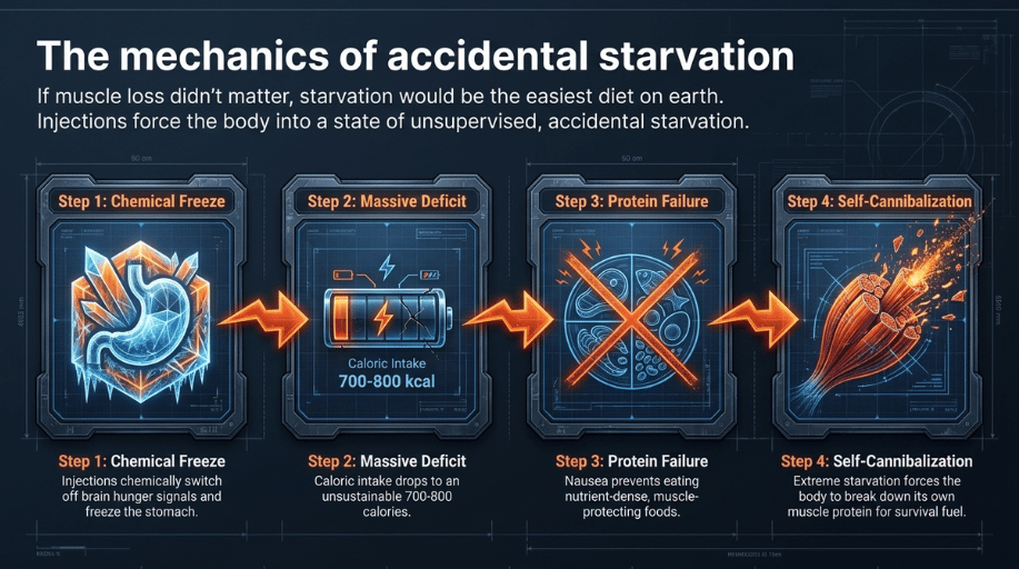 Accidental Starvation and Protein Deficit from Weight Loss Injection Side Effects